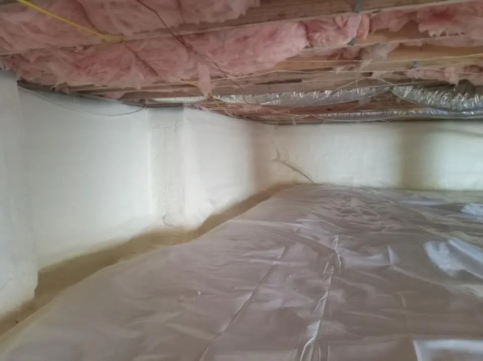 Crawl space encapsulation with closed-cell spray foam for Roof Waterproofing in Lawton