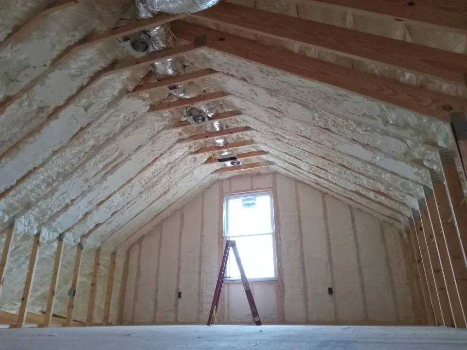 Spray foam roofing application for Crawl Space Insulation project in Lawton